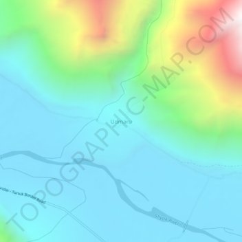 Udmaru topographic map, elevation, terrain