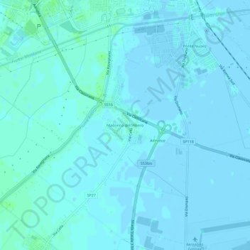 Madonna dell'Albero topographic map, elevation, terrain