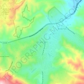 Corral de Tierra topographic map, elevation, terrain