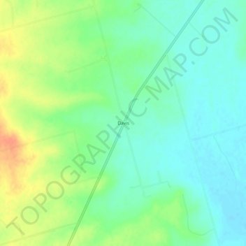 Davis topographic map, elevation, terrain