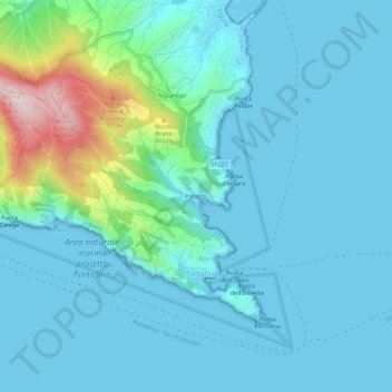 Paraggi topographic map, elevation, terrain