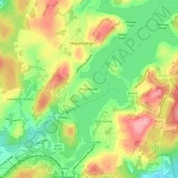 Point Pleasant topographic map, elevation, terrain