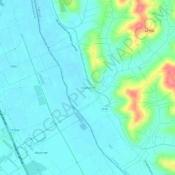 Chianacce topographic map, elevation, terrain