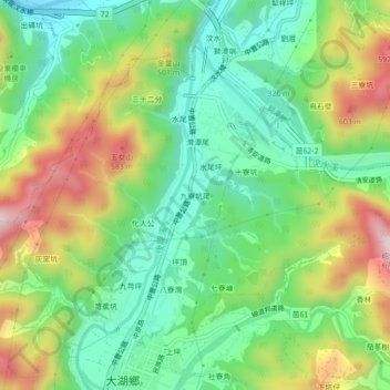 Jiuliaokengwei topographic map, elevation, terrain
