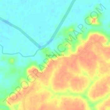 Bakung Udik topographic map, elevation, terrain