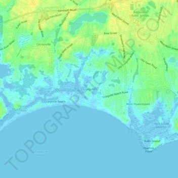 Craigville topographic map, elevation, terrain