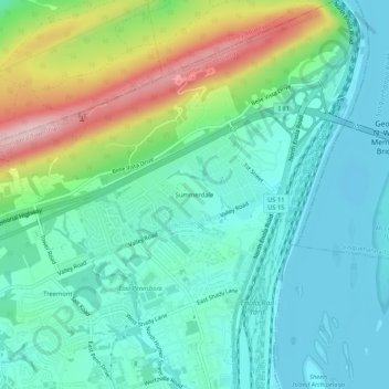 Summerdale topographic map, elevation, terrain