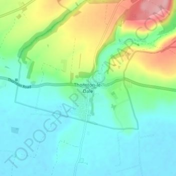 Thornton-le-Dale topographic map, elevation, terrain