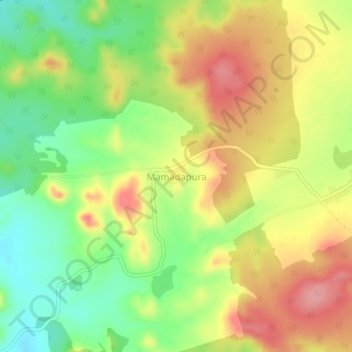 Mamadapura topographic map, elevation, terrain