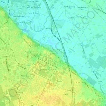 La Source topographic map, elevation, terrain