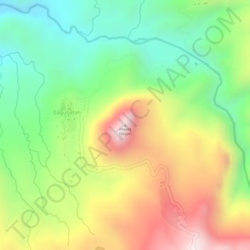 Mount Mogao topographic map, elevation, terrain