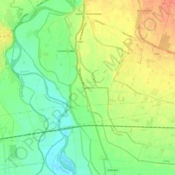 Aquilone topographic map, elevation, terrain