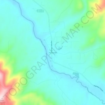 Fernwood topographic map, elevation, terrain