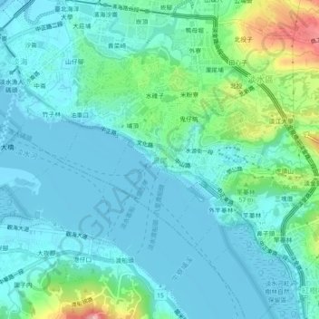 滬尾 topographic map, elevation, terrain