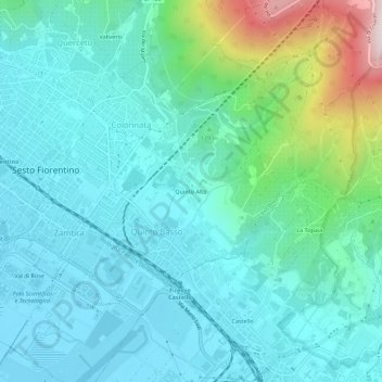 Quinto Alto topographic map, elevation, terrain