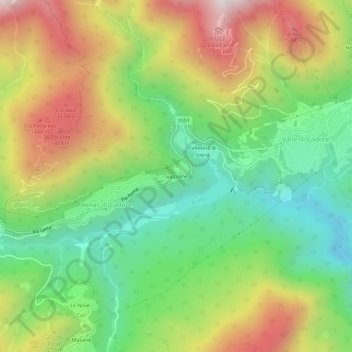 Suppiane topographic map, elevation, terrain