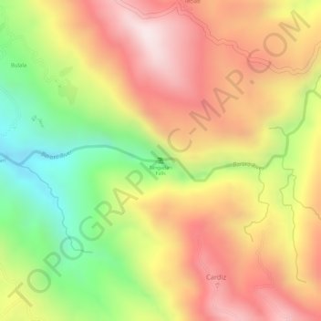 Tangadan Falls topographic map, elevation, terrain