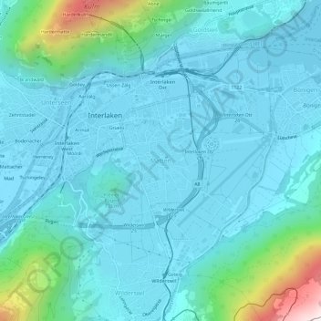 Matten topographic map, elevation, terrain