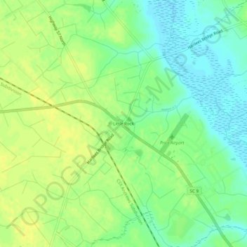 Little Rock topographic map, elevation, terrain