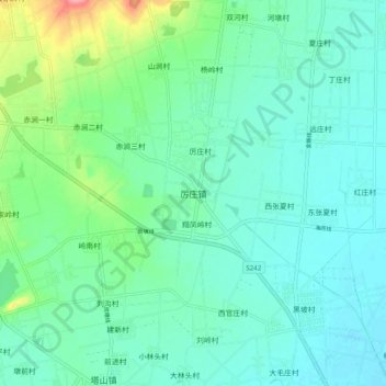 Lizhuang topographic map, elevation, terrain