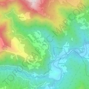 Barchi topographic map, elevation, terrain