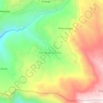 Udima topographic map, elevation, terrain