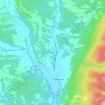 Arthur topographic map, elevation, terrain