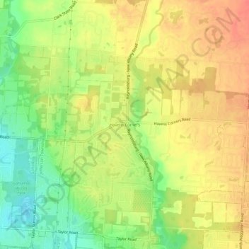 Havens Corners topographic map, elevation, terrain