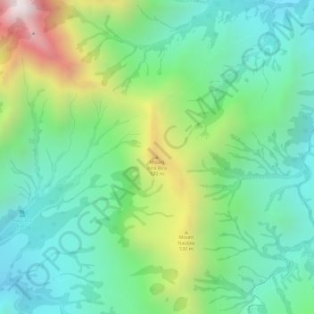 Mount Bira-Bira topographic map, elevation, terrain