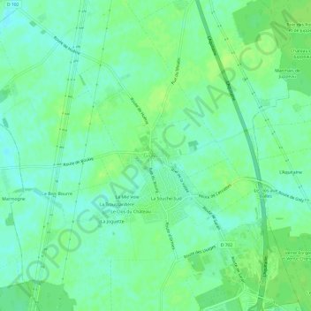 Le Bourg topographic map, elevation, terrain