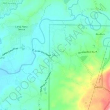 Sibul topographic map, elevation, terrain
