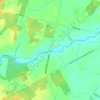 Peveril topographic map, elevation, terrain