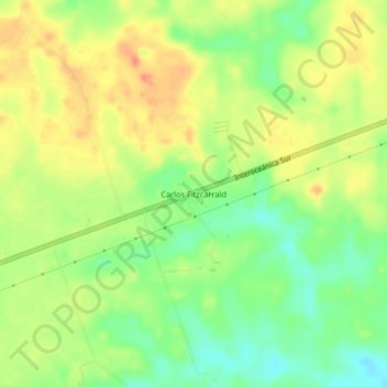 Carlos Fitzcarrald topographic map, elevation, terrain
