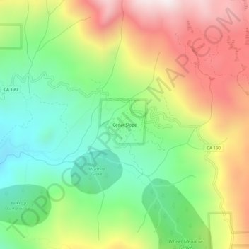 Cedar Slope topographic map, elevation, terrain