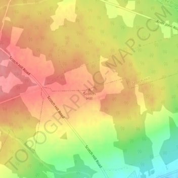 Scotch Hill topographic map, elevation, terrain