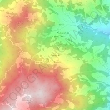 Castellana topographic map, elevation, terrain