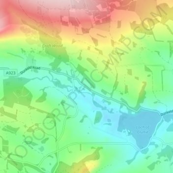 Forneth topographic map, elevation, terrain
