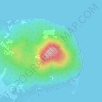 Mount Bonbon topographic map, elevation, terrain