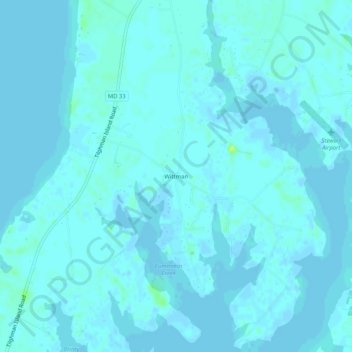 Wittman topographic map, elevation, terrain