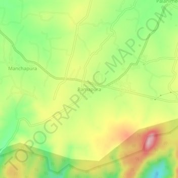 Ramapura topographic map, elevation, terrain