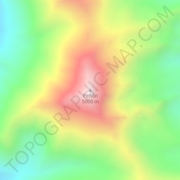 Peñón topographic map, elevation, terrain