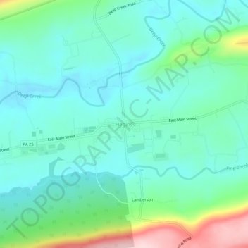 Hegins topographic map, elevation, terrain