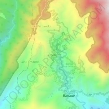 Viewpoint topographic map, elevation, terrain