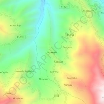 Las Vegas topographic map, elevation, terrain