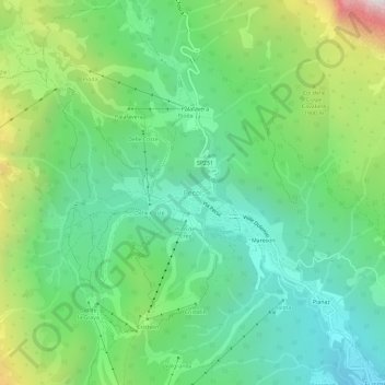 Pecol topographic map, elevation, terrain