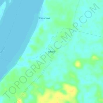 Bituba topographic map, elevation, terrain