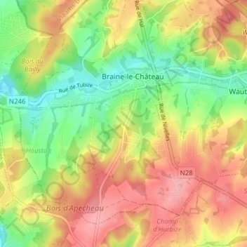 Bel-Air topographic map, elevation, terrain