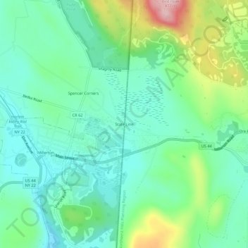 State Line topographic map, elevation, terrain