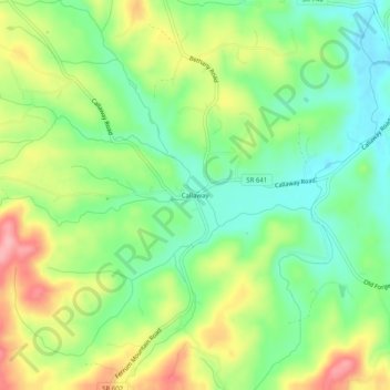 Callaway topographic map, elevation, terrain