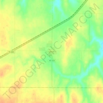 Leoville topographic map, elevation, terrain